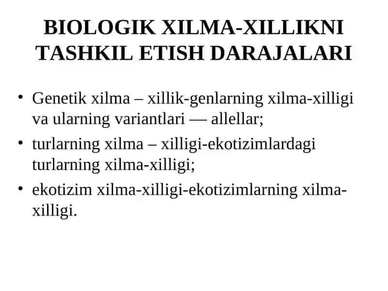 BIOXILMA-XILLIKDA ABIOTIK, BIOTIK VA INSON OMILLARINING TA'SIRI 4