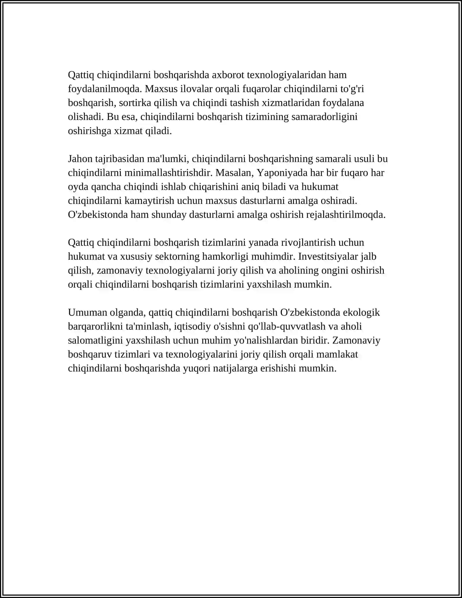 CHIQINDILARNI BOSHQARISH BOʻYICHA YEVROPA TAJRIBASI 4