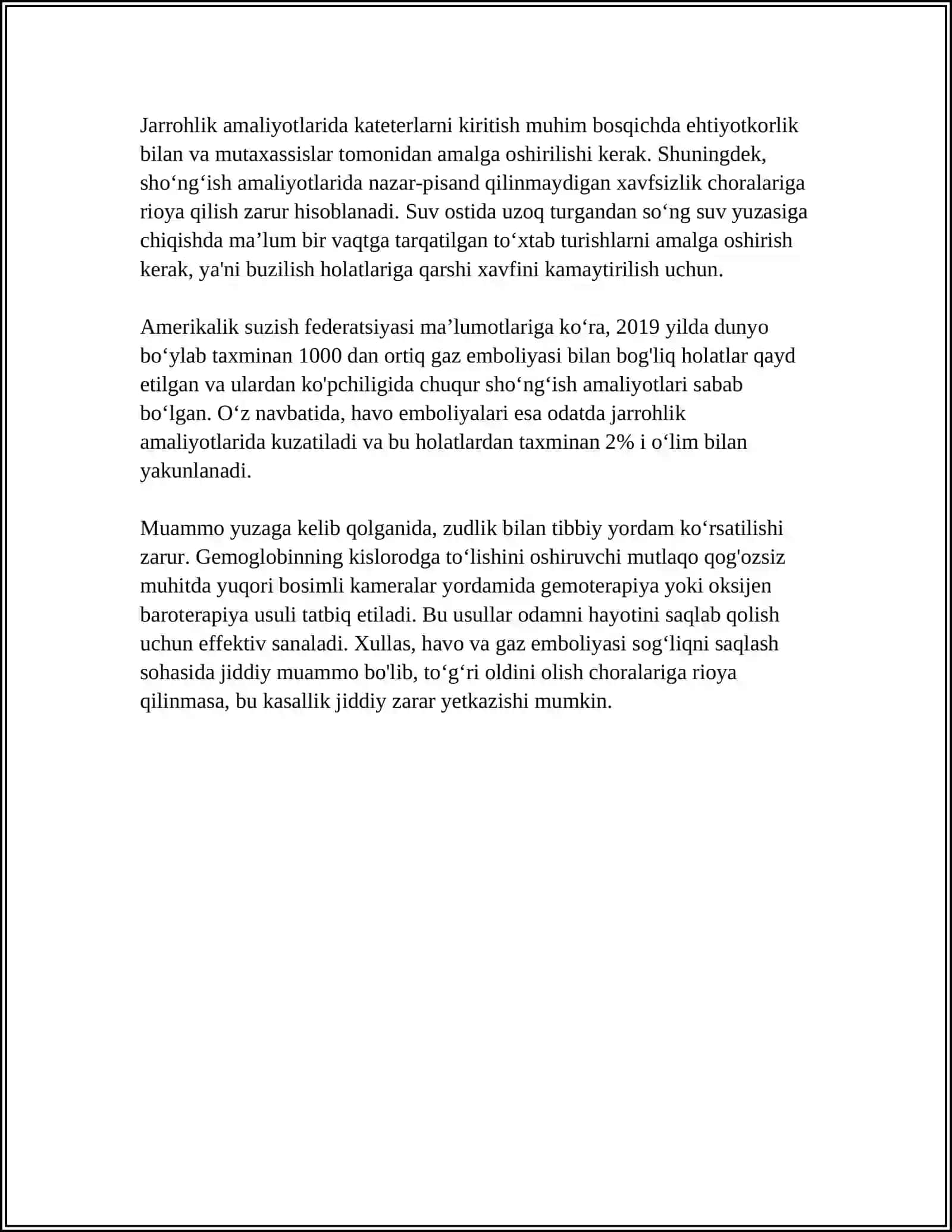 Havo va gaz emboliyasi 4