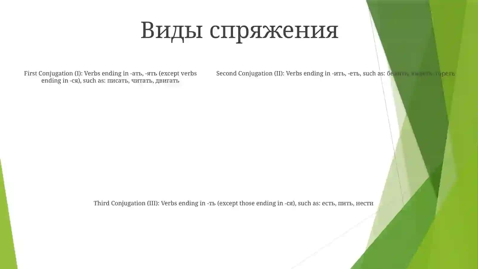 Спряжение Глаголов 4