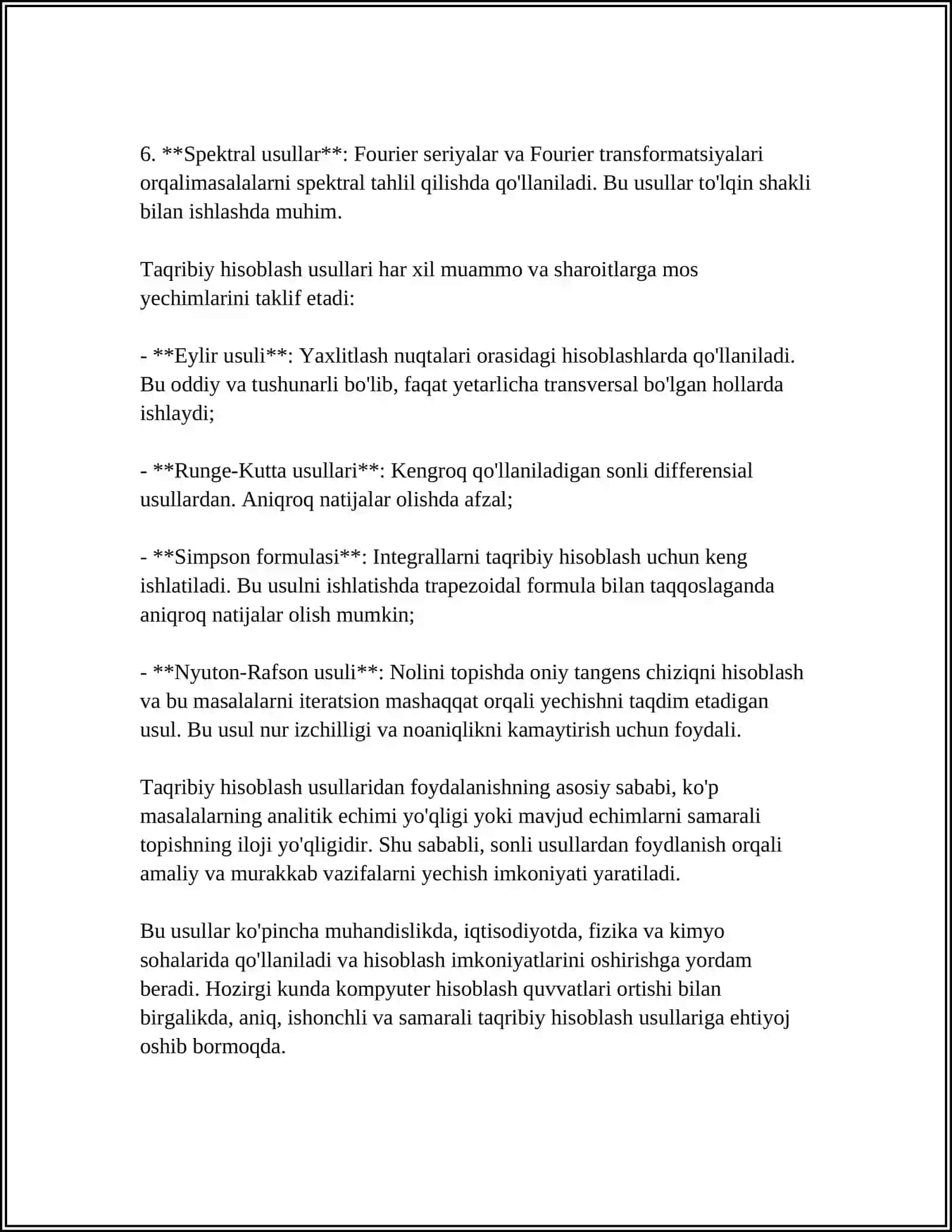 TAQRIBIY HISOBLASH USULLARI 4