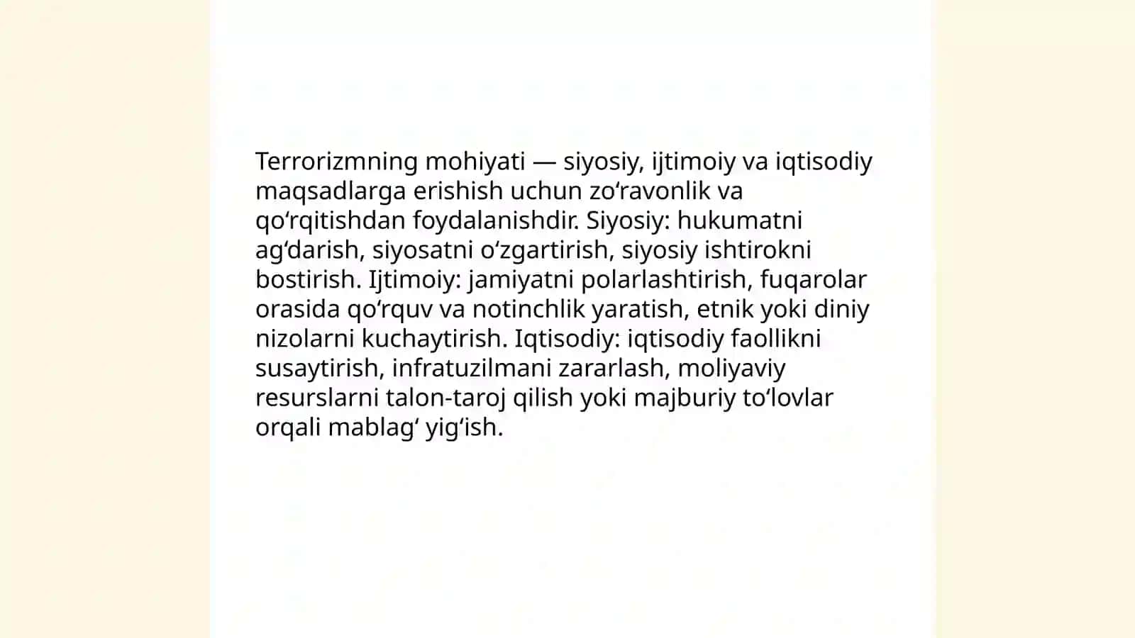 Terrorizm tushunchasi va mohiyati 4