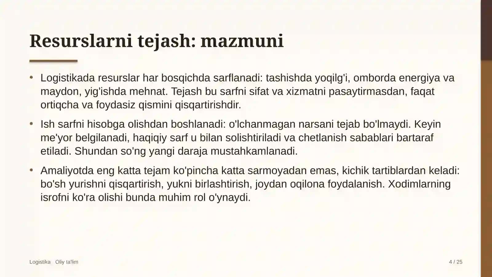 Dilerlik tarmoqlarida resurslarni tejash 4