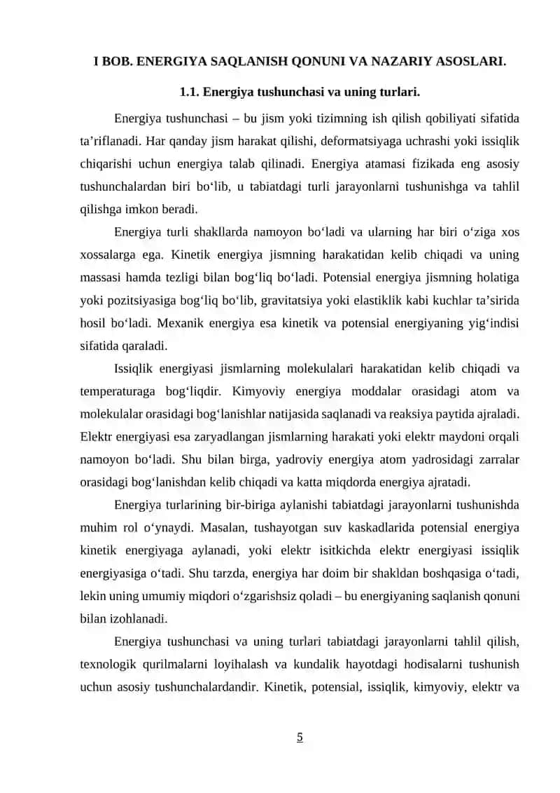 ENERGIYA SAQLANISH QONUNI ASOSIDA TIZIMLAR TAHLILI 4