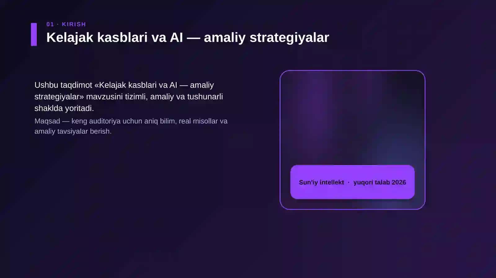 Kelajak kasblari va AI — amaliy strategiyalar 4