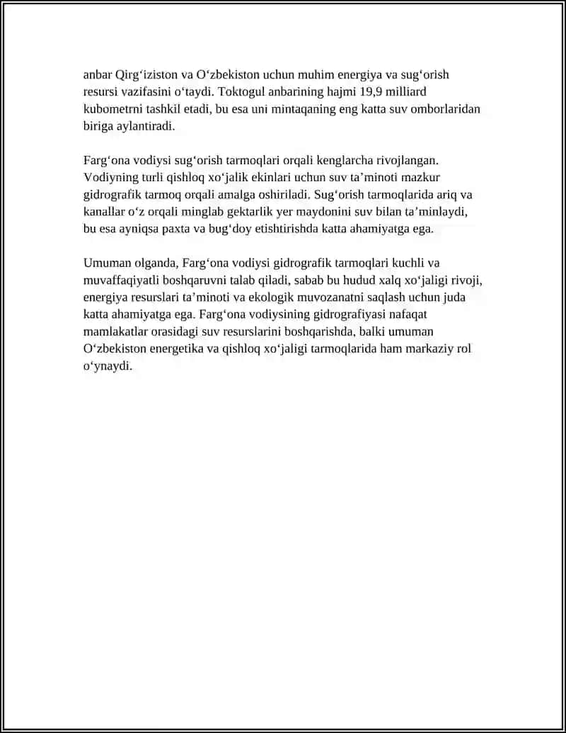 FARGʻONA VODIYSI GIDROGRAFIYASI 4