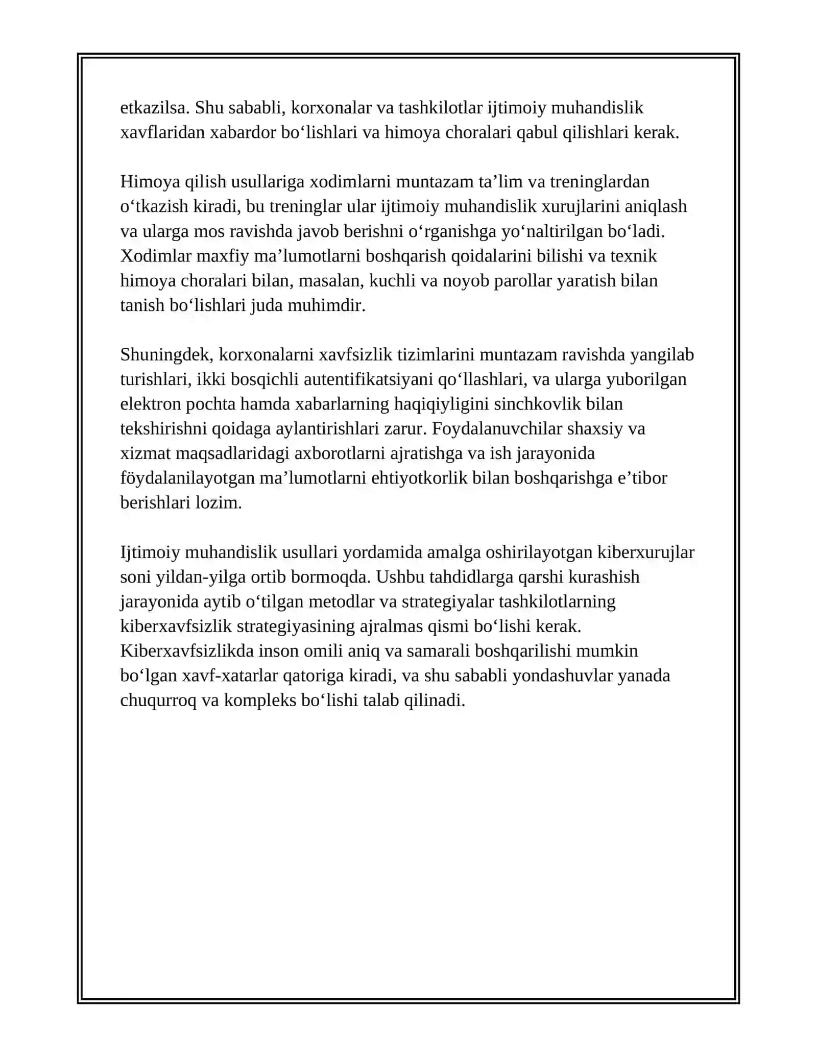 KIBERXAVFSIZLIKDA INSON OMILI (SOCIAL ENGINEERING) 4
