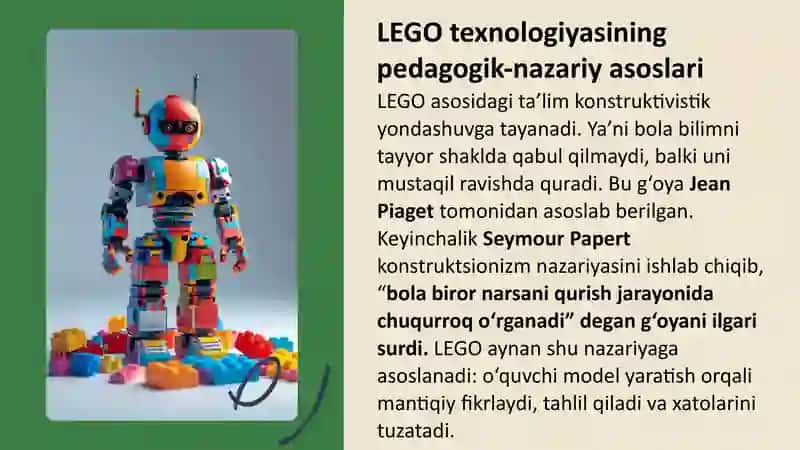 LEGOkonstruksiyalar va robot qurilmalari texnologiyasi 4