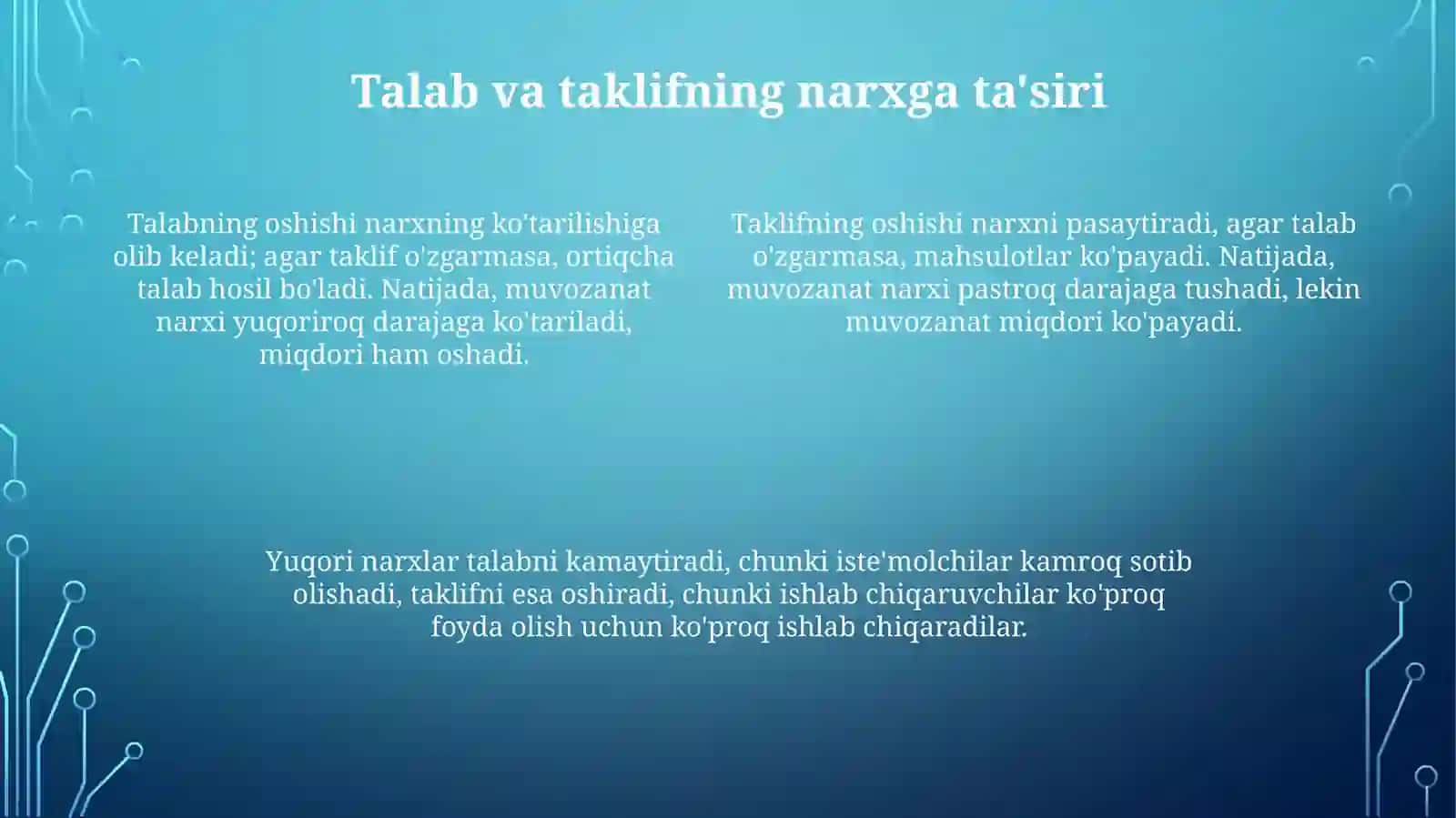 Narxning mohiyati va shakllanish xususiyatlari 4