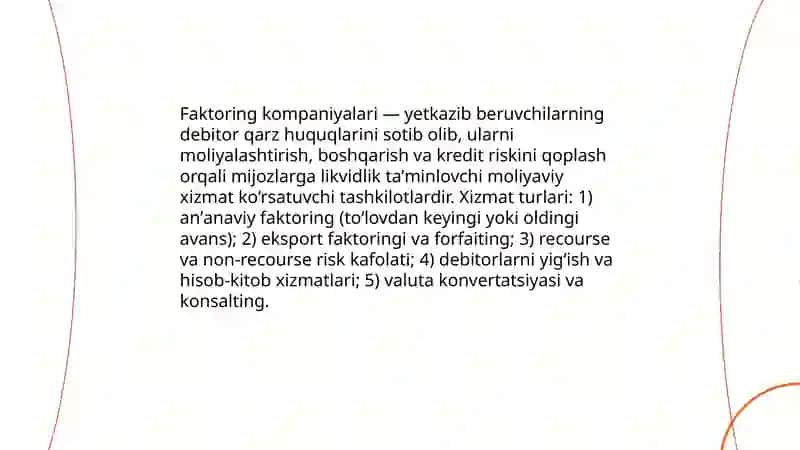 Trast va faktoring kompaniyalari 4