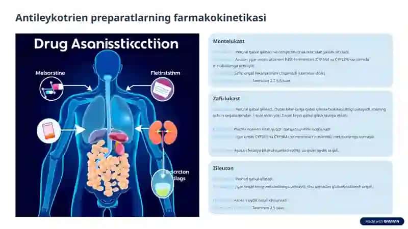 Antileykotrien guruh preparatlarining klinik farmakologiyasi 4