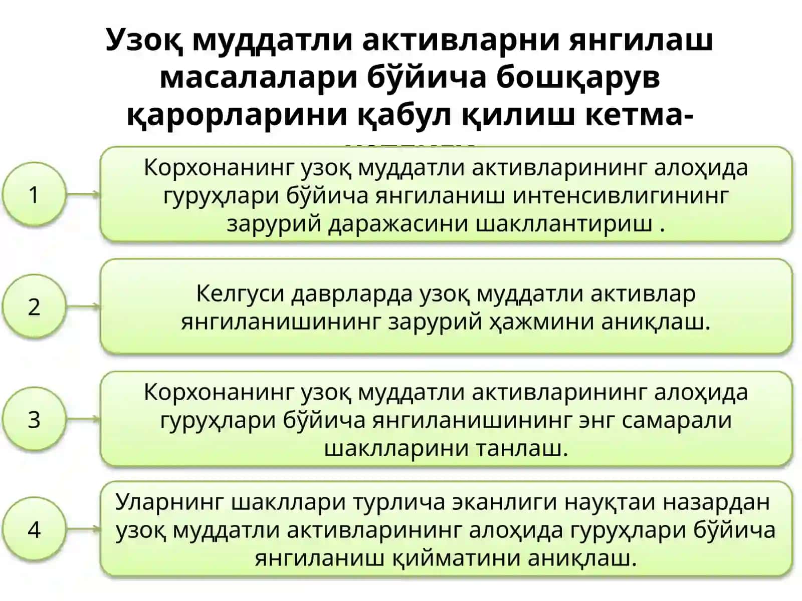 Корхона активларининг таркиби ва уларни бошқариш 4