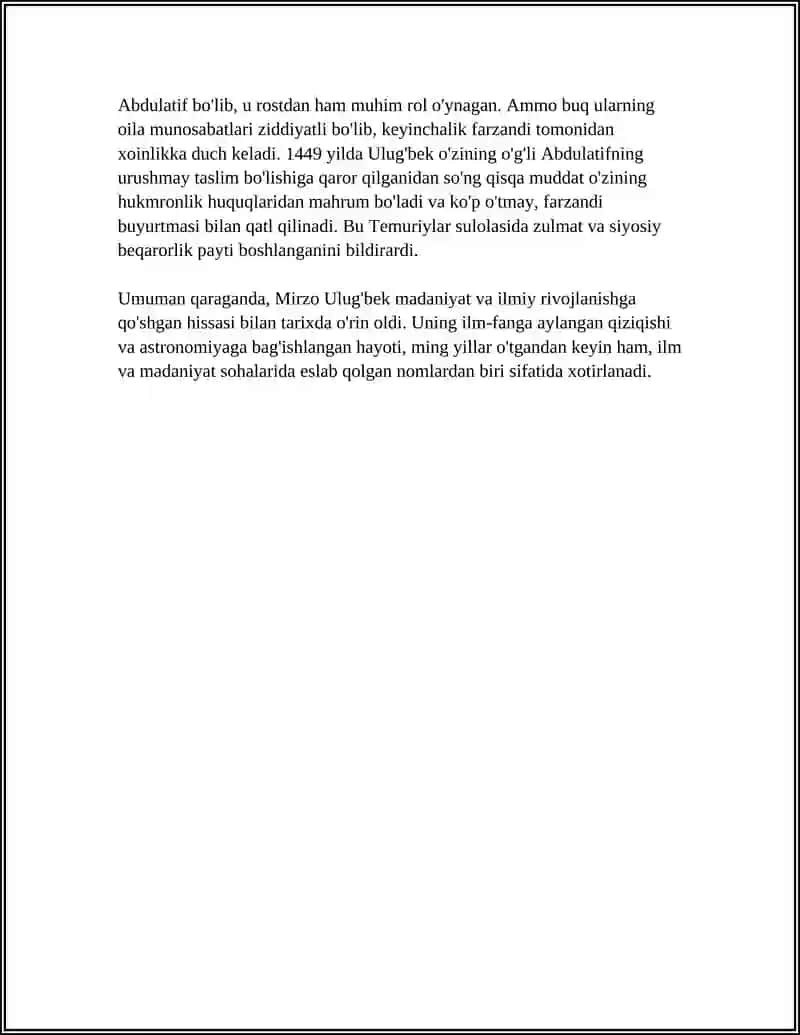 Mirzo Ulug'bek Davlat Arbobi va Buyuk Olim 4