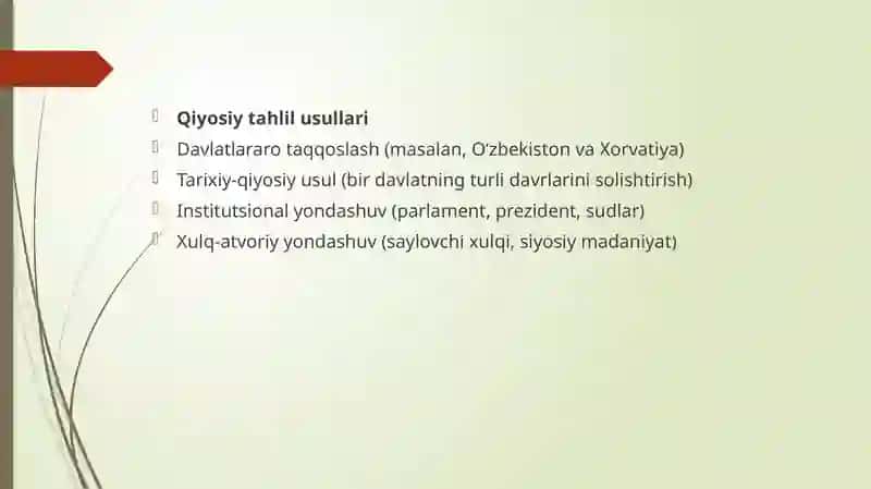 Qiyosiy siyosat (Comparative Politics) 4