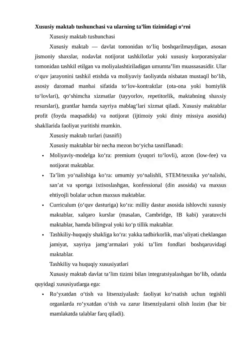 Xususiy Maktablarda Rentabellik 4