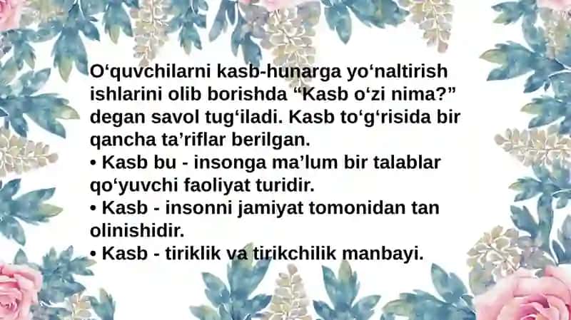 Kasb-hunarga yoʼnaltirishda boshqotirmadan foydalanish 4