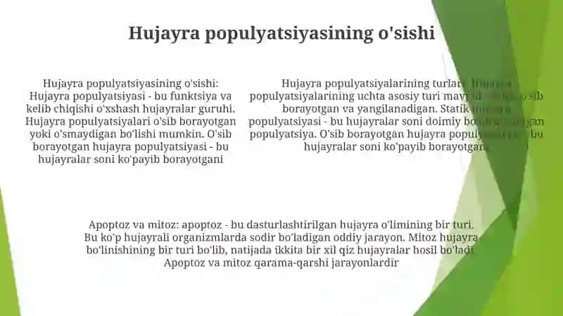 Hujayra Populyatsiyasining Turlari 4