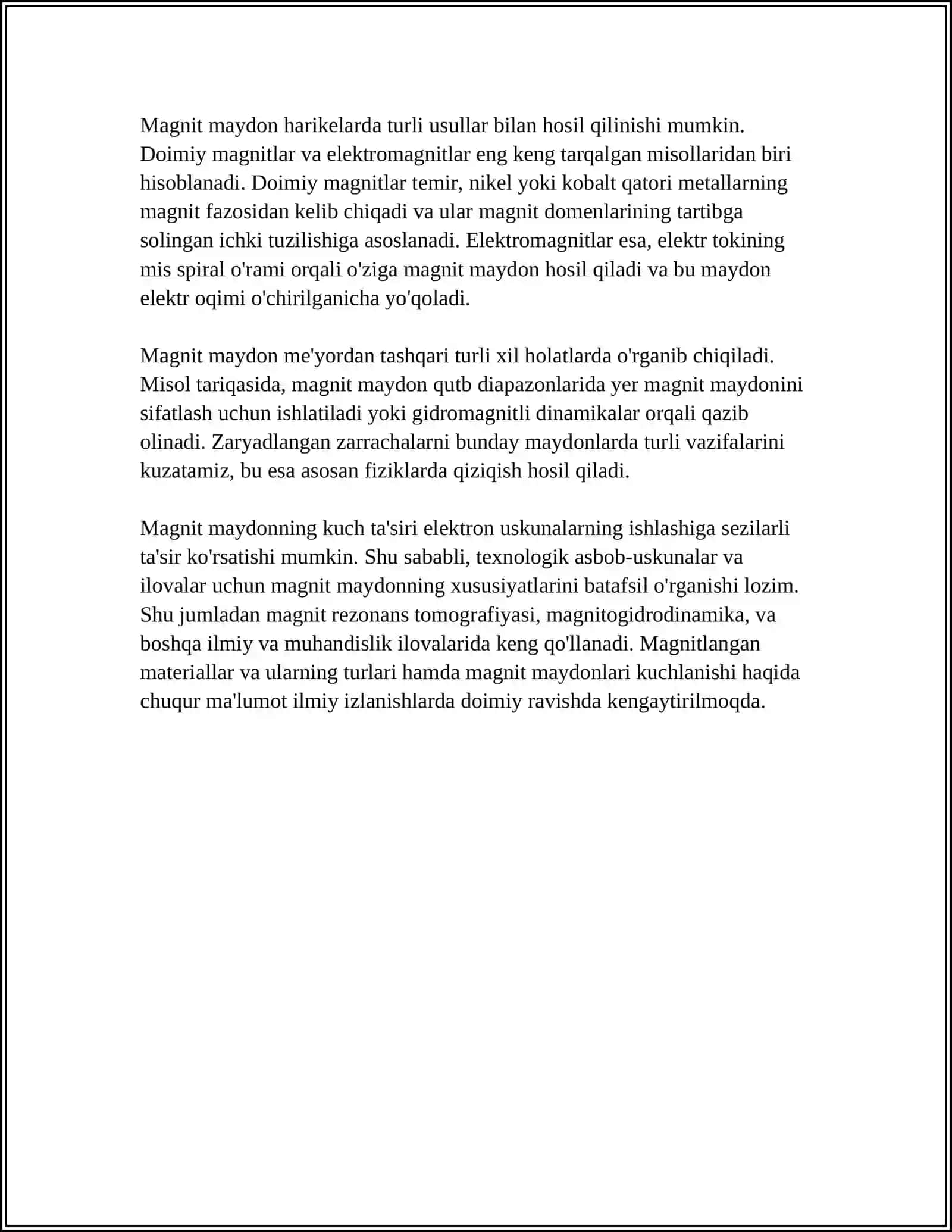 MAGNIT MAYDON INDUKSIYASI 4
