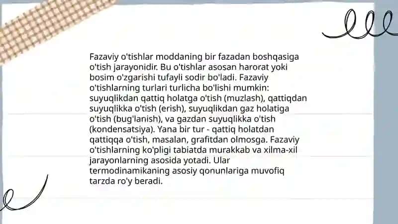 Fazaviy o'tishlar 4