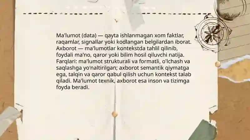 Axborot tushunchasi 4