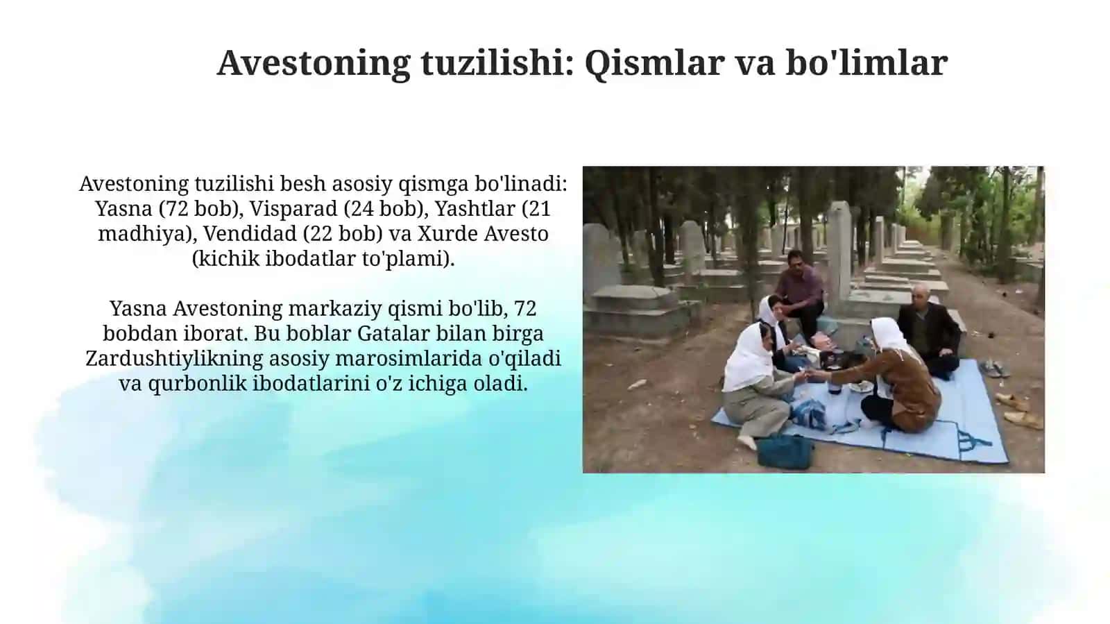Zardushtiylikning asosiy kitobi Avesto 4