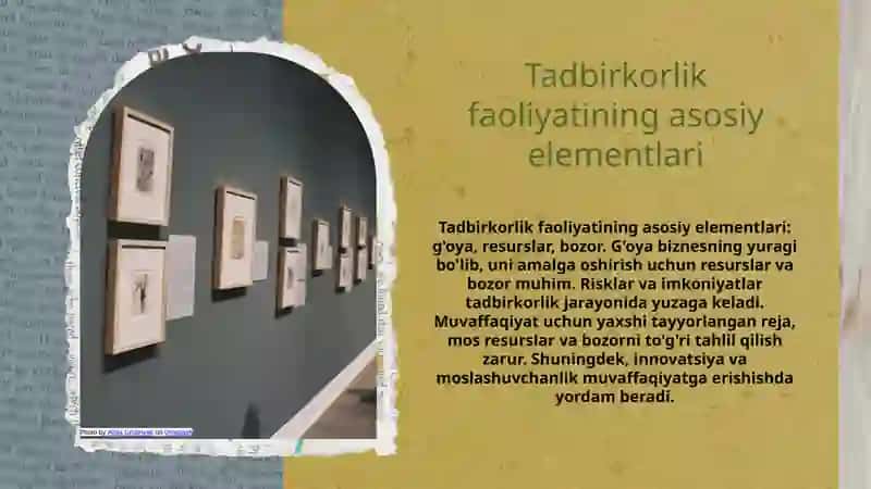 Tadbirkorlik faoliyati haqida krossvord 4