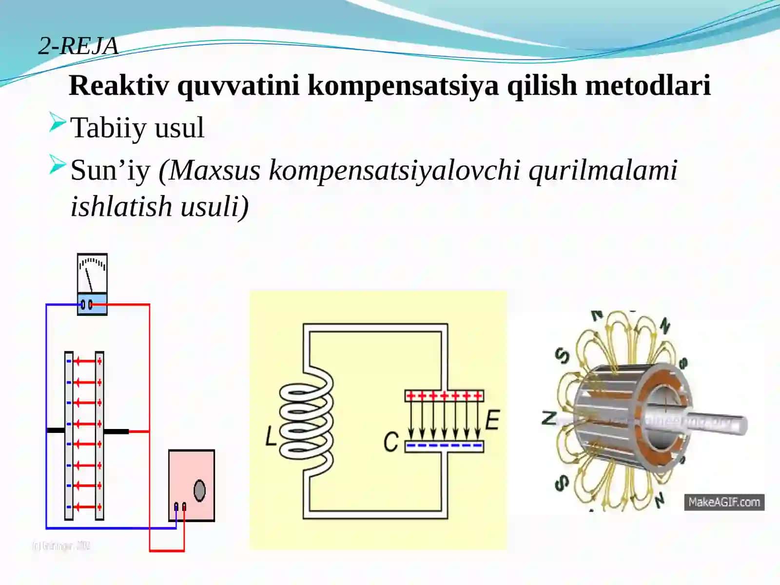 Konchilik korxonalarida sexning reaktiv quvvatini kompensatsiyalash 4