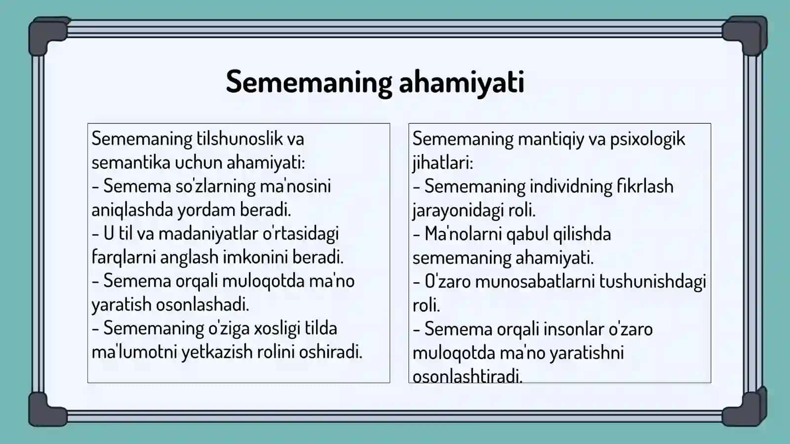 Semema va uning tarkibiy qismlari 4
