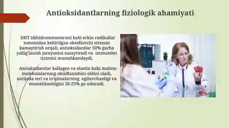 Antioksidantlar: Ta'rif va turlari 4