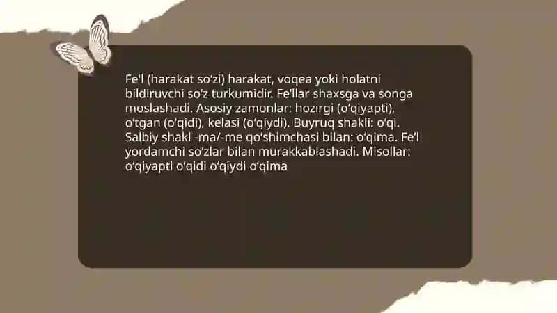 Boshlangʻich sinflarda oʻrganiladigan soʻz turkumlari 4