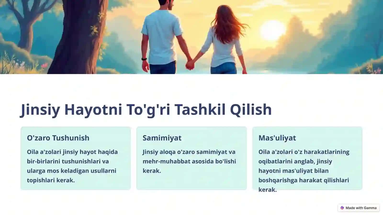 Mustahkam Oila Qurishningn yo'l-yo'riqlari 4
