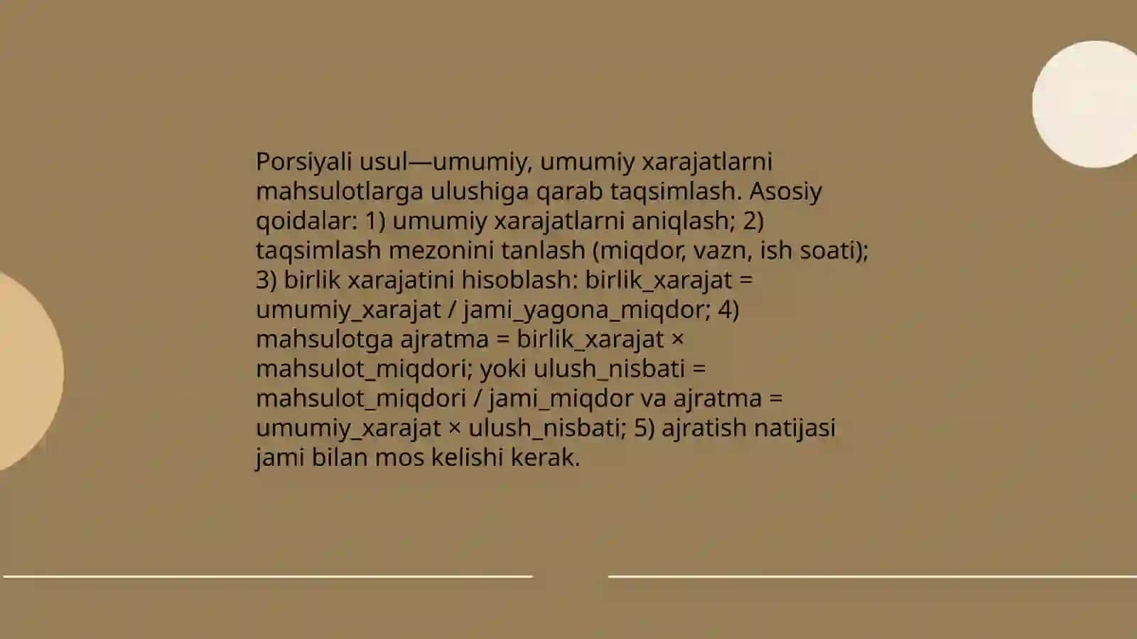 Xarajatlarni hisobga olish usullari 4