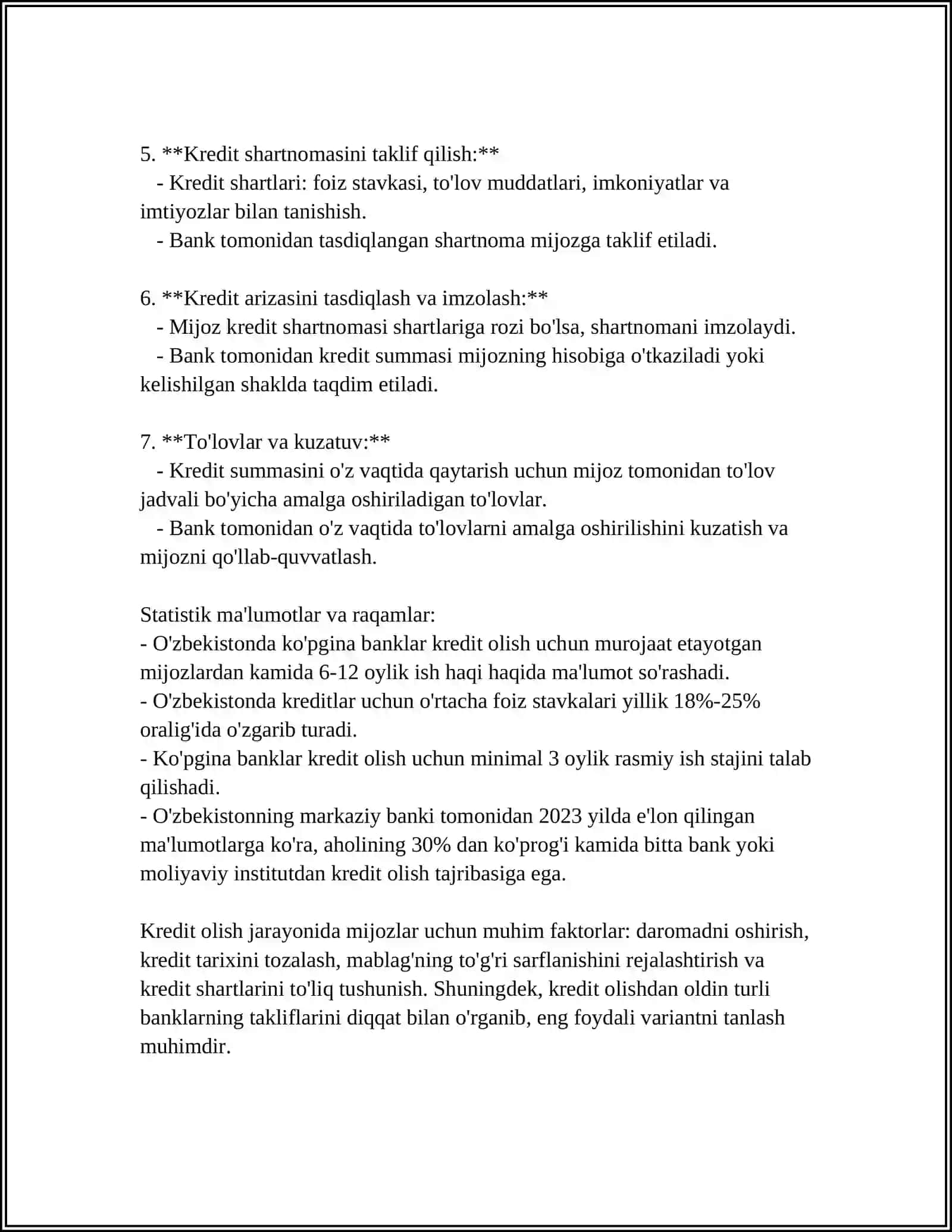 KREDIT OLISH TARTIBI 4