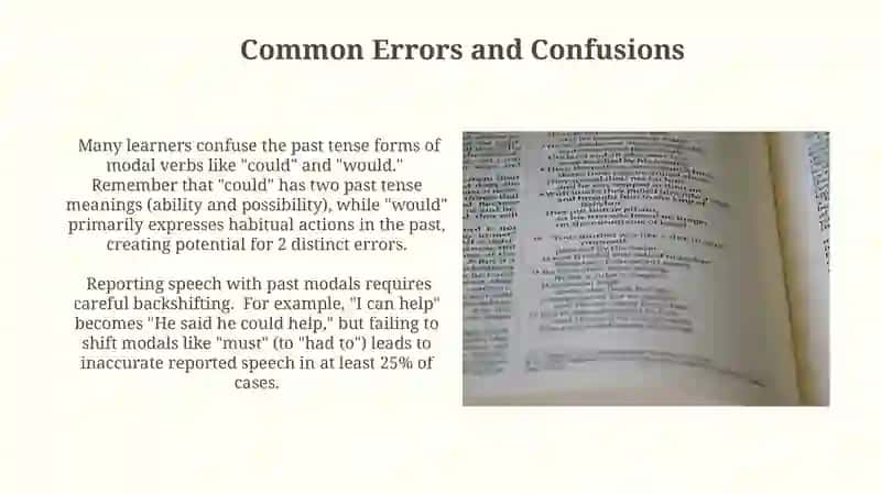 Modal Verbs in the Past Tense 4