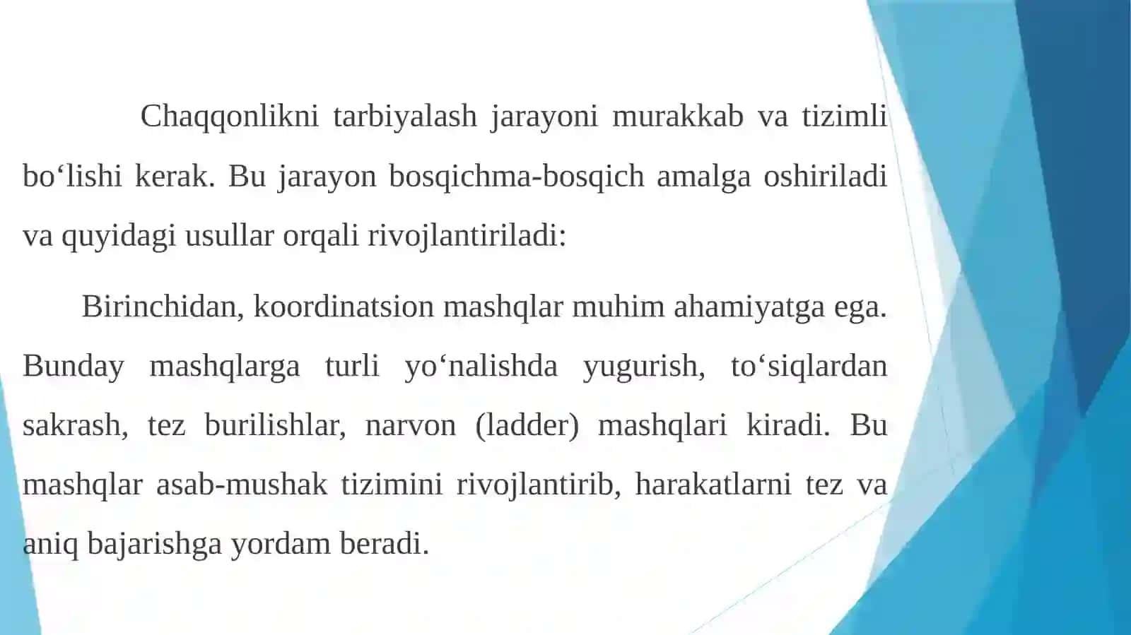 Chaqqonlikni tarbiyalash 4