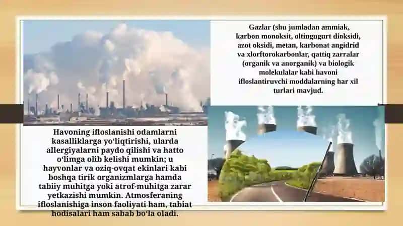 mavzu: Havo muhitining ifloslanishi ekologik ahamiyati 4