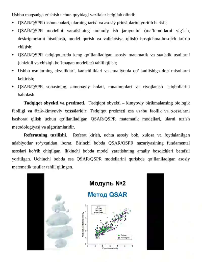 Kimyoda Kompyuter Modellashtirish Fanidan Referati 4
