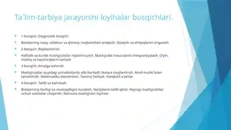 Maktabgachatayyorlov (4yoshdan5yoshgacha)guruhdaYo`naltiruvchio`qitishusuliasosidata`lim-tarbiyajarayoniniloyihalashtirish 4