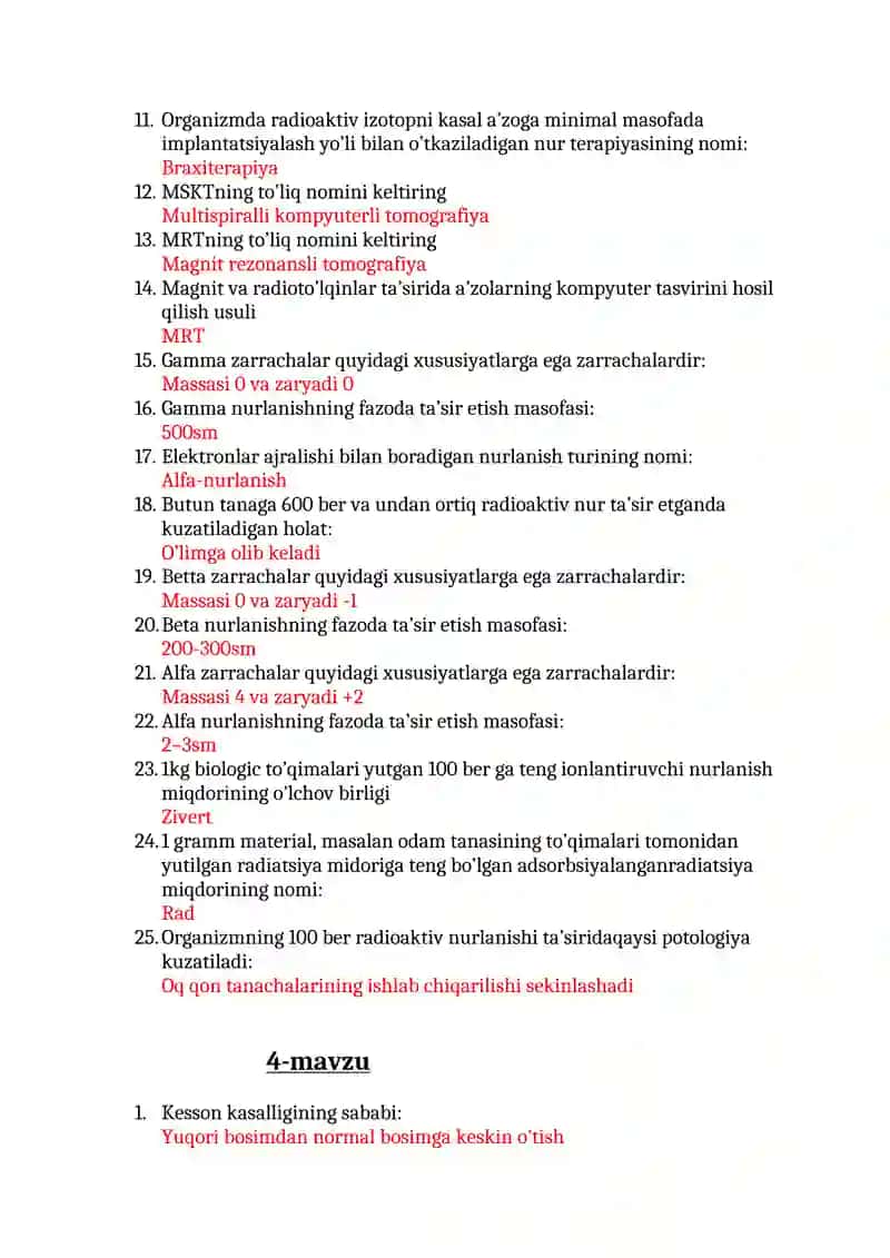 Tibbiy kimyo yakuniy nazorat 4