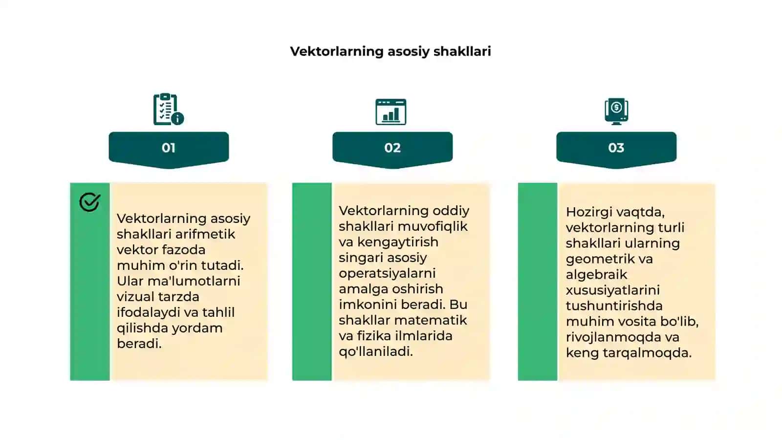 Arifmetik vektor fazo 4