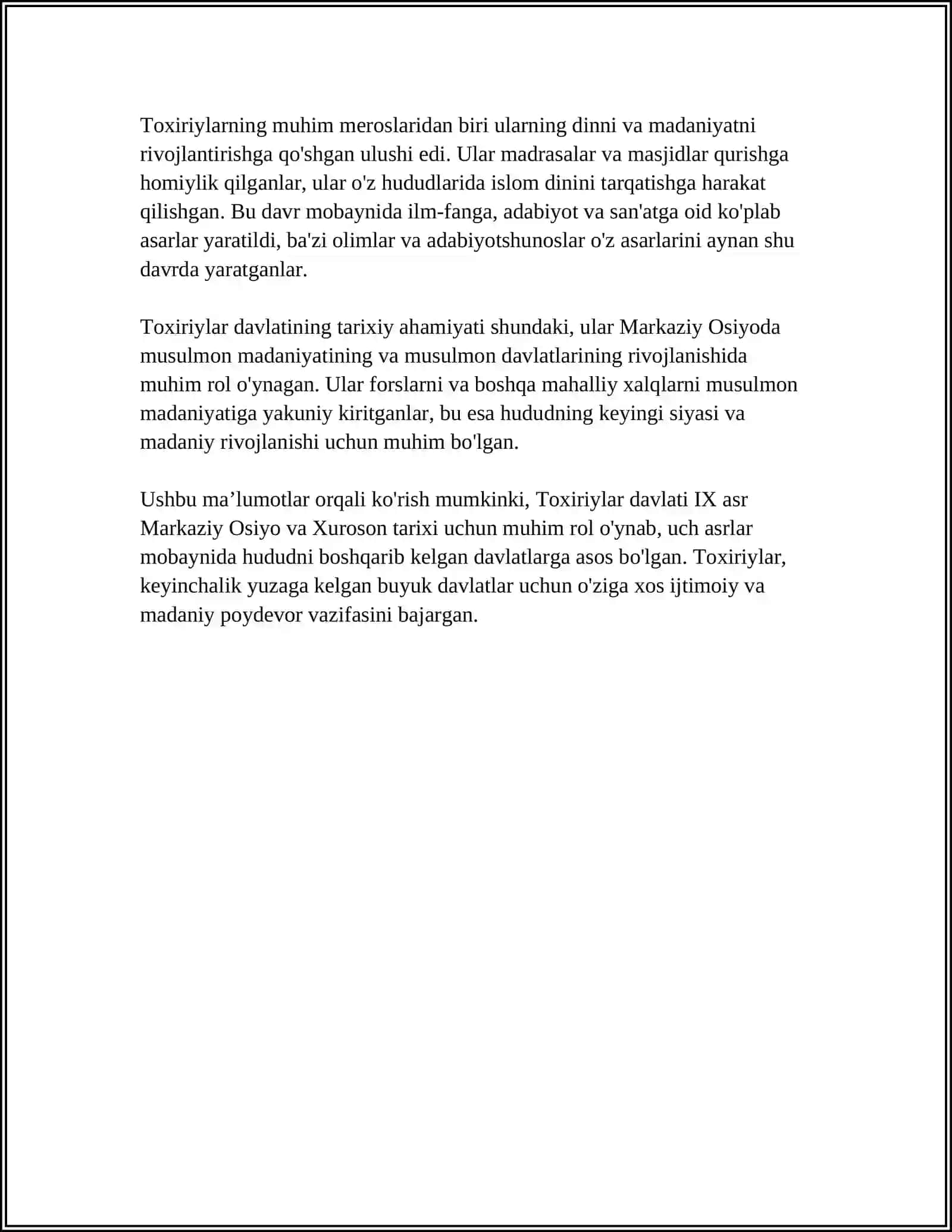 TOXIRIYLAR DAVLATI 4