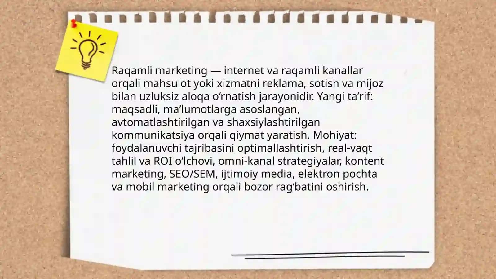 Marketingning zamonaviy ta'riflari 4