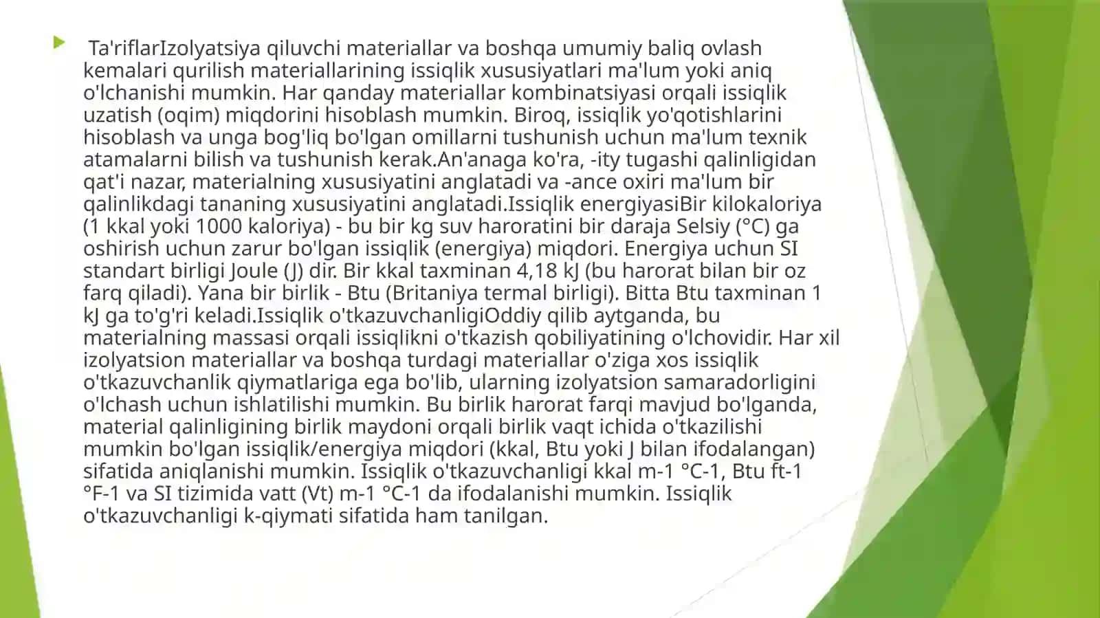 Issiqlik uzatish rejimlari 4