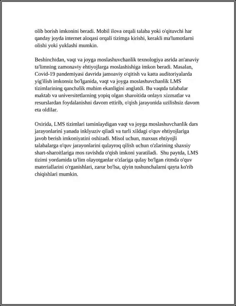 LMS TIZIMLARINING AFZALLIKLARI 4