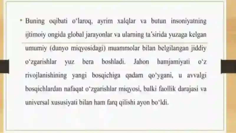 Globallashuv, globastika va barqaror taraqqiyot tushunchalarining oʻzaro aloqasi va farqi 4