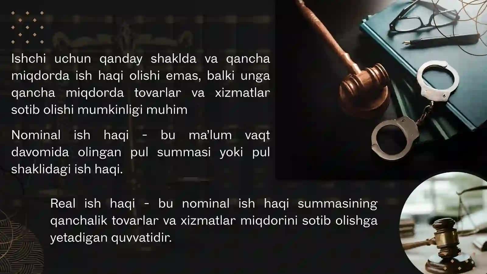 Ish haqi va mehnat munosabatlari 4