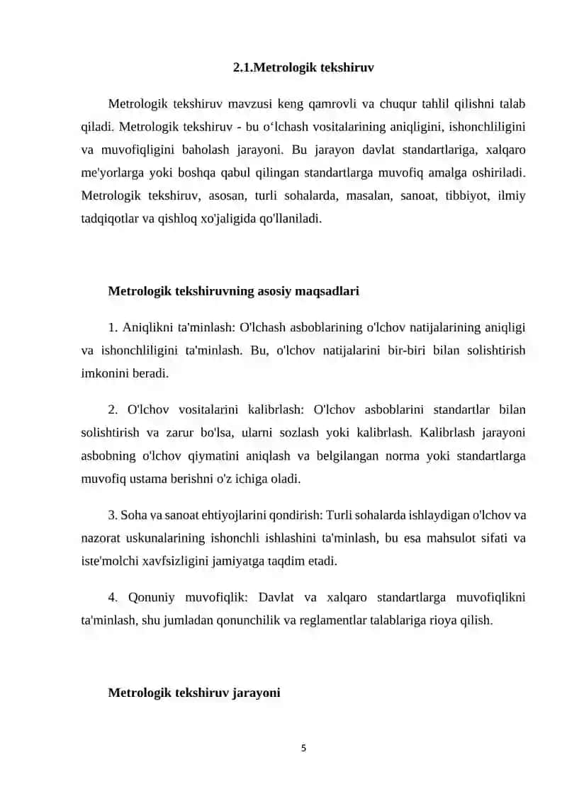 Metrologik tekshiruv va nazorat 4