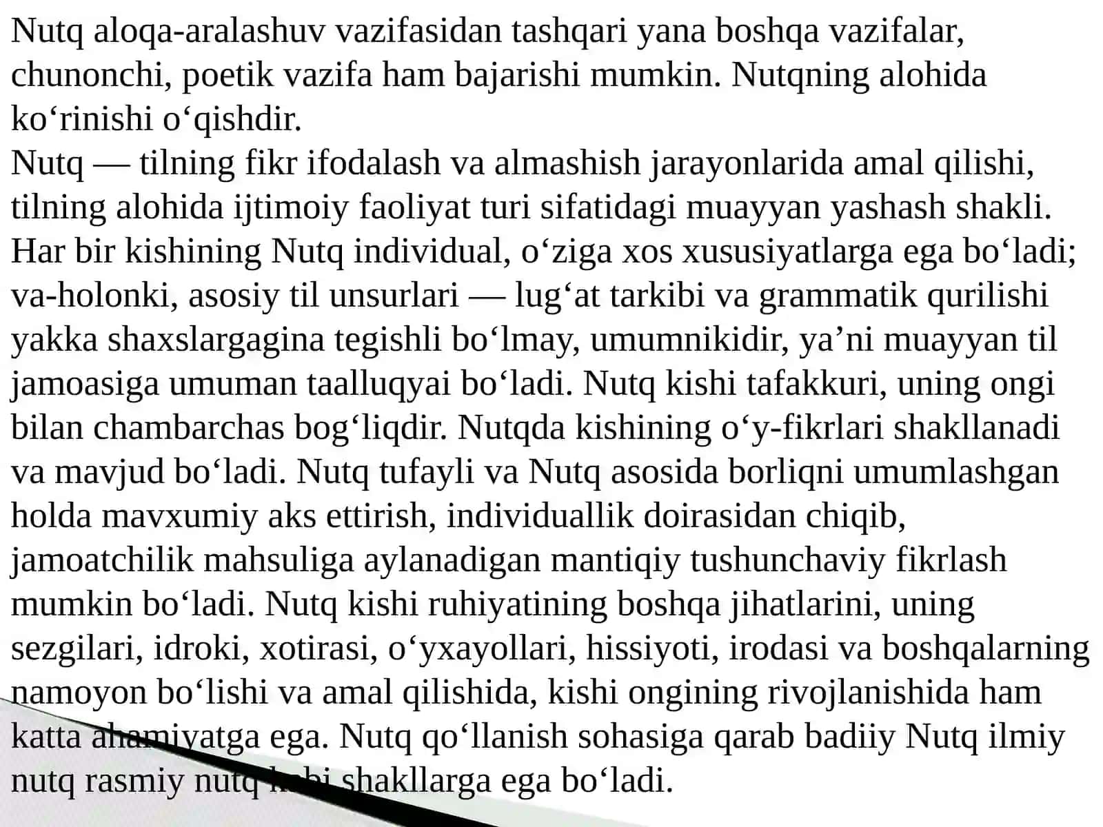Nutqning rivojlanish xususiyatlari 4