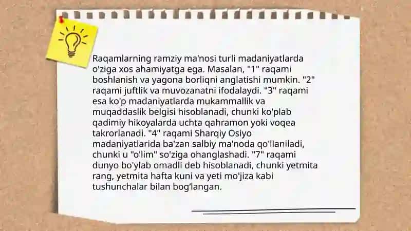 5-Ranglar va raqamlarning ramziy ma'nolari 4