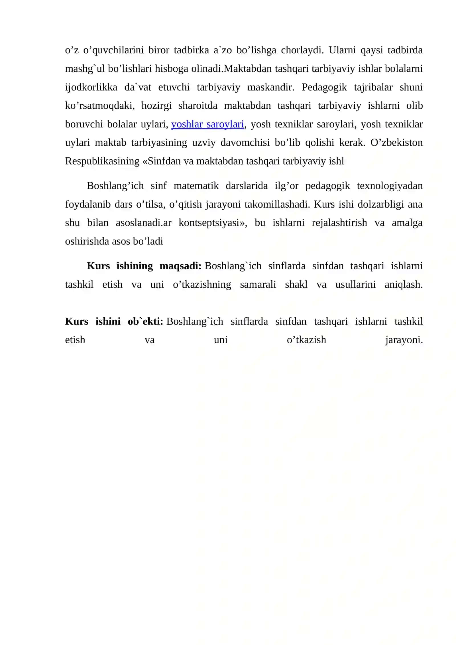 BOSHLANG'ICH SINFLARDA MATEMATIK TADBIRLARNI TASHKIL QILISH METODIKASI 4